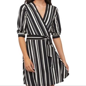 H&M V-Neck Black Flare Dress